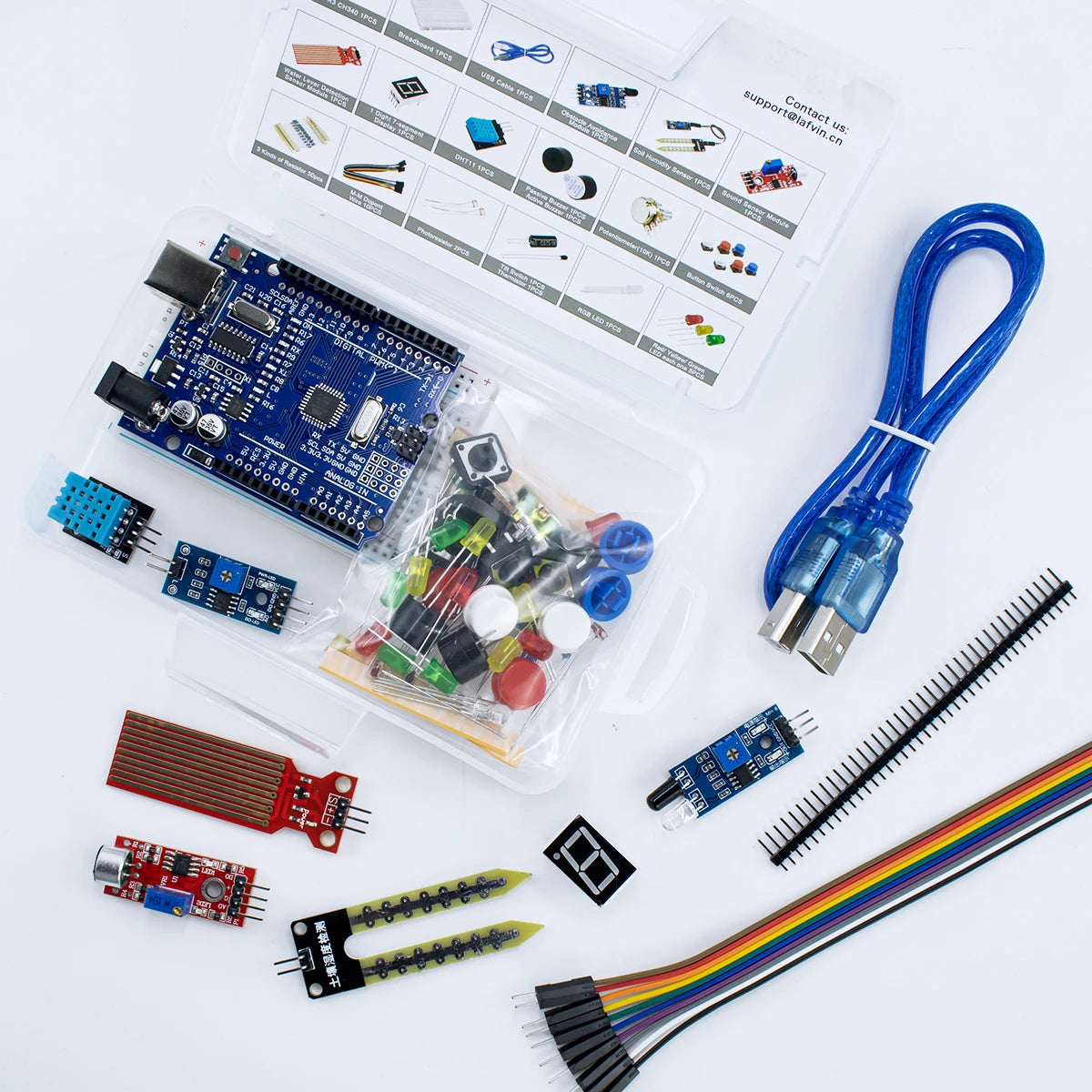 Kit de Inicio LAFVIN para Arduino Uno R3 – Set Electrónico DIY con Tutorial en Español
