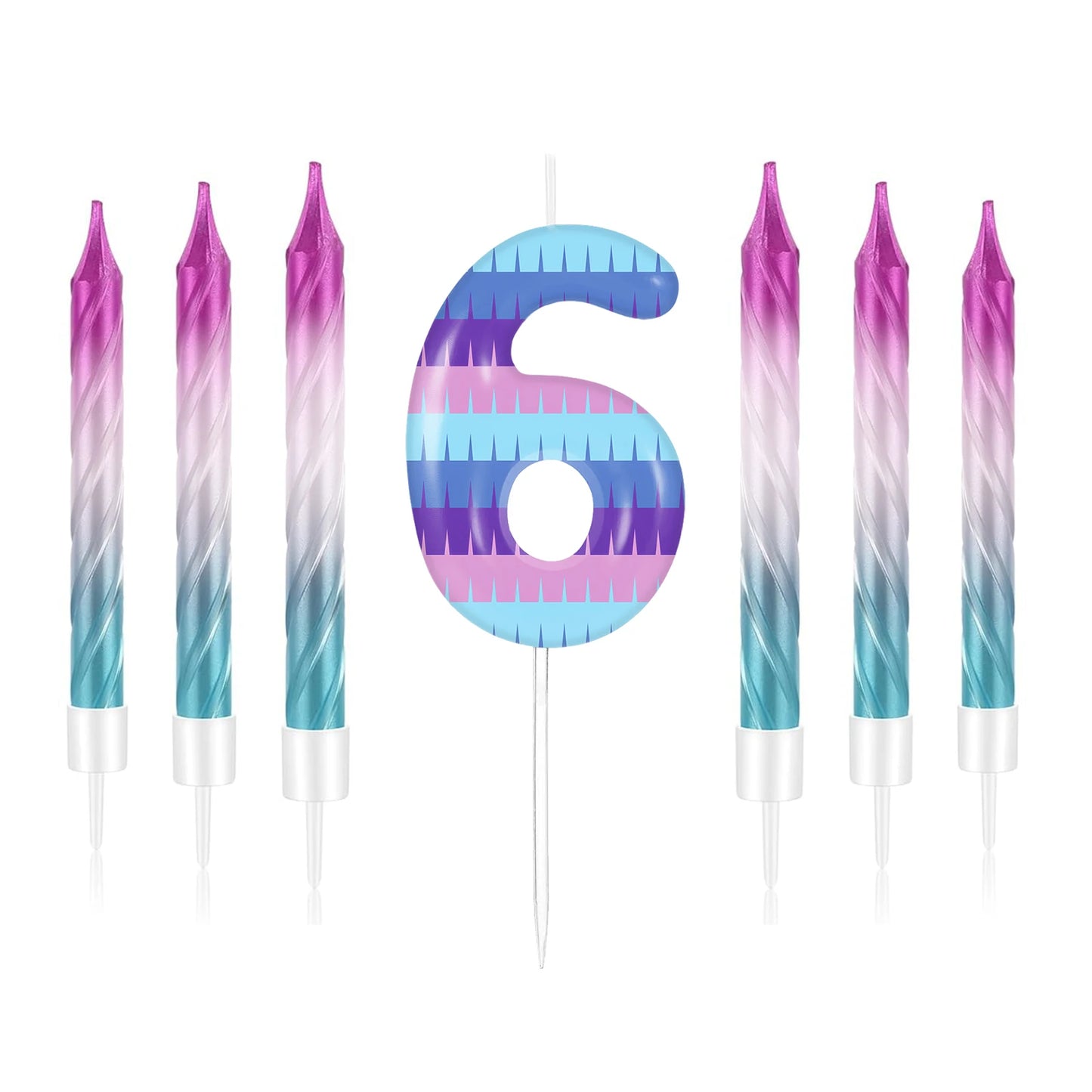 Velas Temáticas de Autos de Carreras para Cumpleaños – Set de 7 Piezas