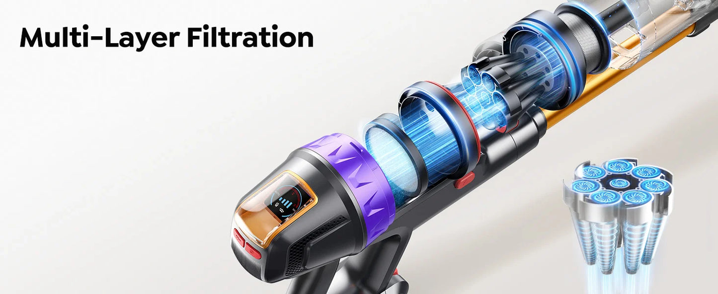 Aspiradora Inalámbrica BUTURE VC90 — 600W y 65KPA de Succión