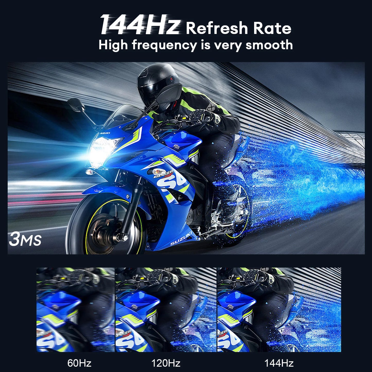 ZEUSLAP 16" 2.5K 144Hz Portable Monitor — 2560×1600, 100% sRGB, 500cd/m², 16:10, para PS4/PS5, Xbox, Switch, Laptop