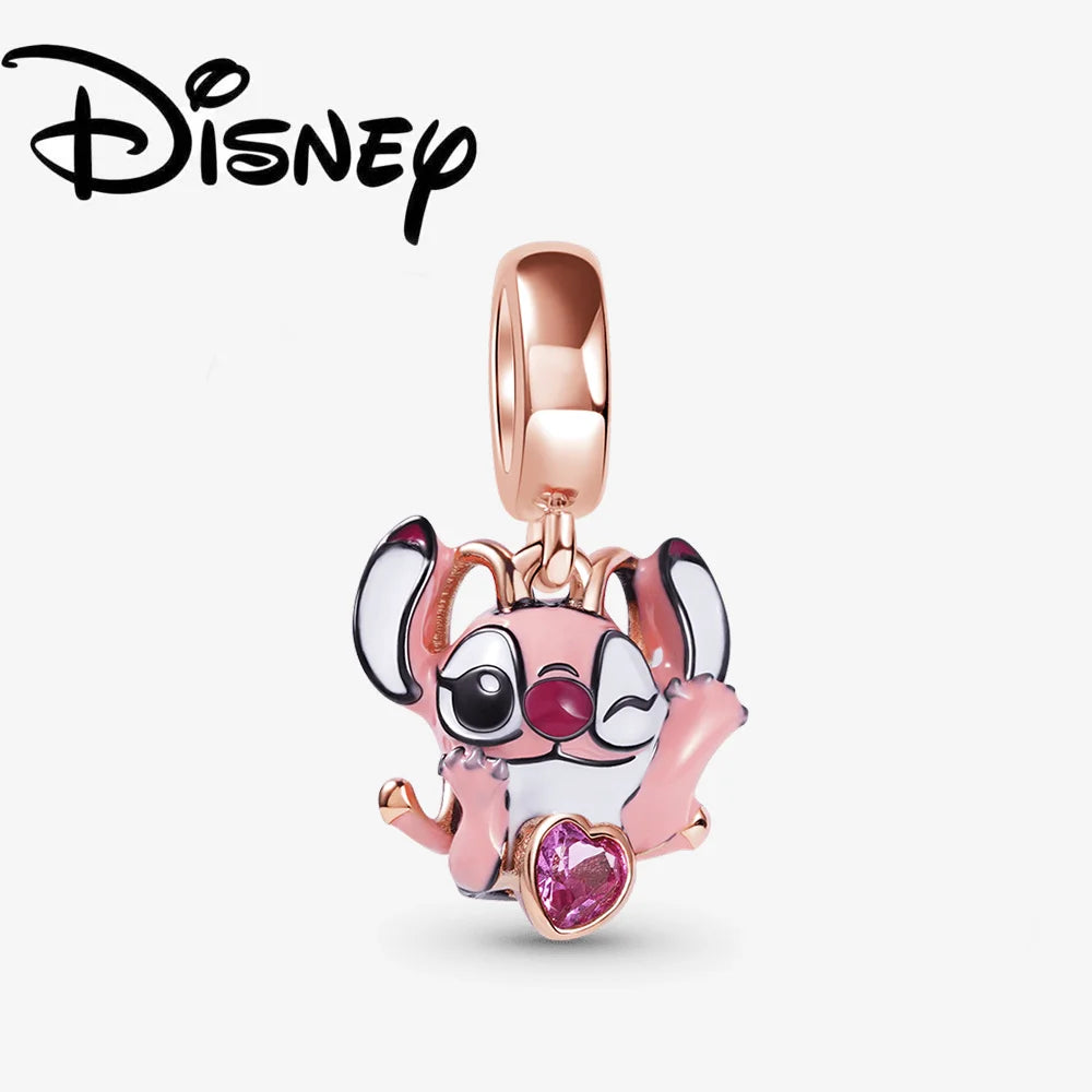 Charm Colgante Disney 925 Plata Esterlina – Dumbo, Pascal, Gato de Cheshire y Alien | Compatible con Pulseras Originales