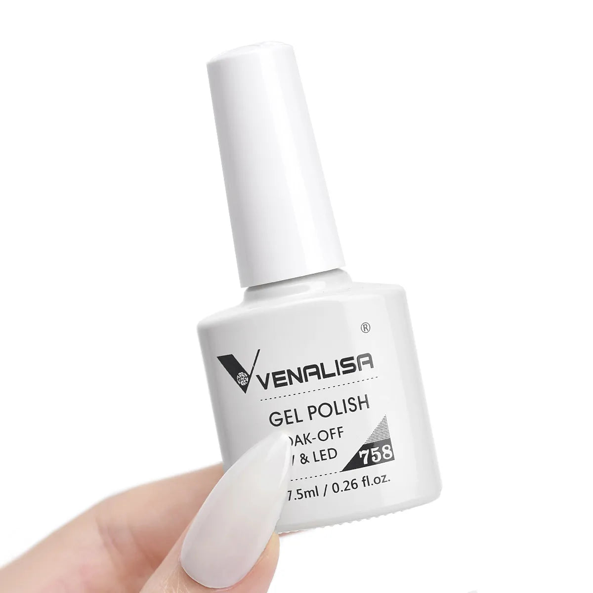 Esmalte de Gel Venalisa Milky White — Cobertura Completa UV/LED