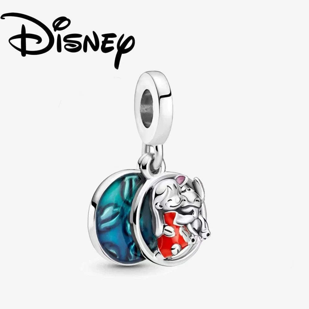Charm Colgante Disney 925 Plata Esterlina – Dumbo, Pascal, Gato de Cheshire y Alien | Compatible con Pulseras Originales