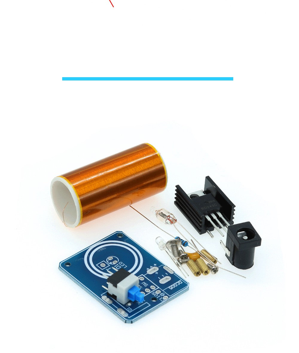Mini Bobina de Tesla BD243 DIY — Kit Electrónico Educativo y Decorativo