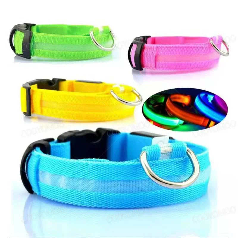 Collar LED Recargable para Perros y Gatos – 3 Modos, Desmontable y Brillo Nocturno