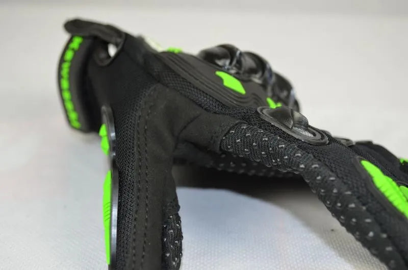 Guantes de Motocicleta Kawasaki – Dedo Completo Antideslizantes y Resistentes