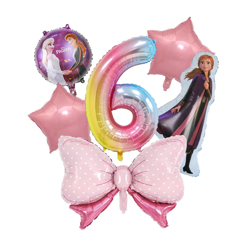 Decoración de Cumpleaños Disney Frozen – Mantel, Globos y Vajilla Azul para Fiesta Infantil