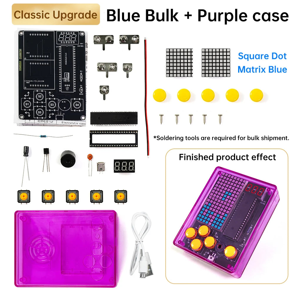 Kit Electrónico DIY Pixel Gamer – Consola Retro para Aprendizaje y Práctica de Soldadura