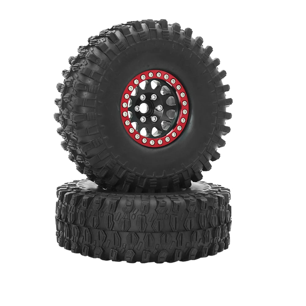 Set 4PCS Metal 1.9" Beadlock Wheel Rim Tires – RC Crawler 1/10 Axial SCX10 III, TRX-4, Redcat GEN 8