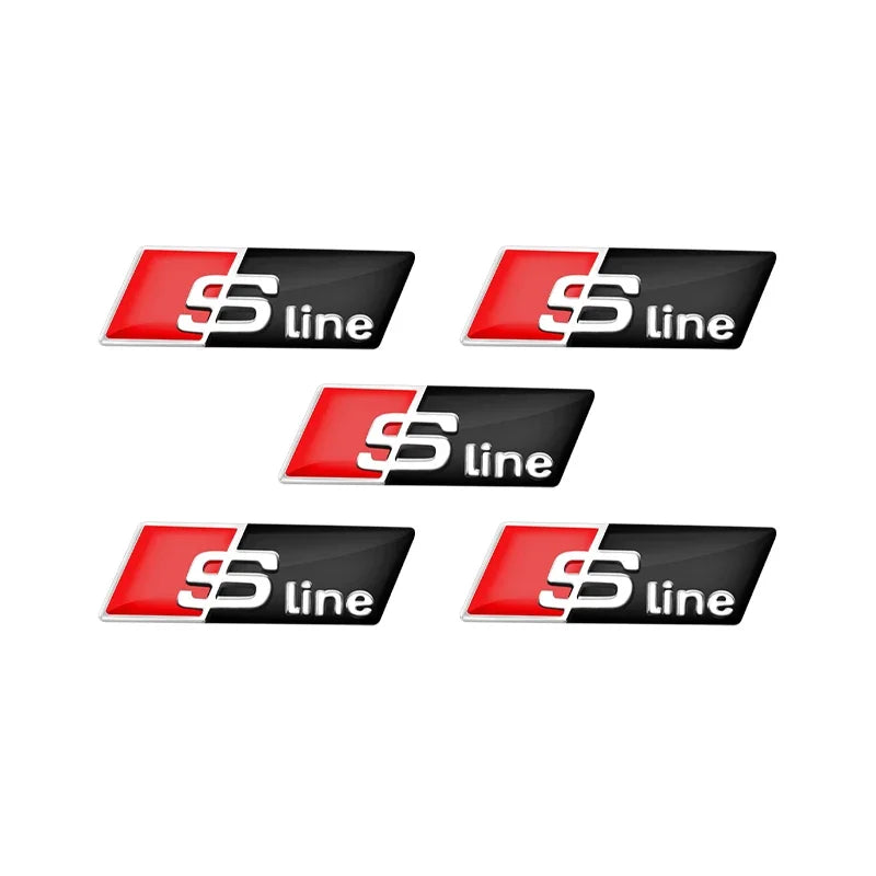 Emblema 3D Audi SLINE RS — Sticker Volante y Carrocería