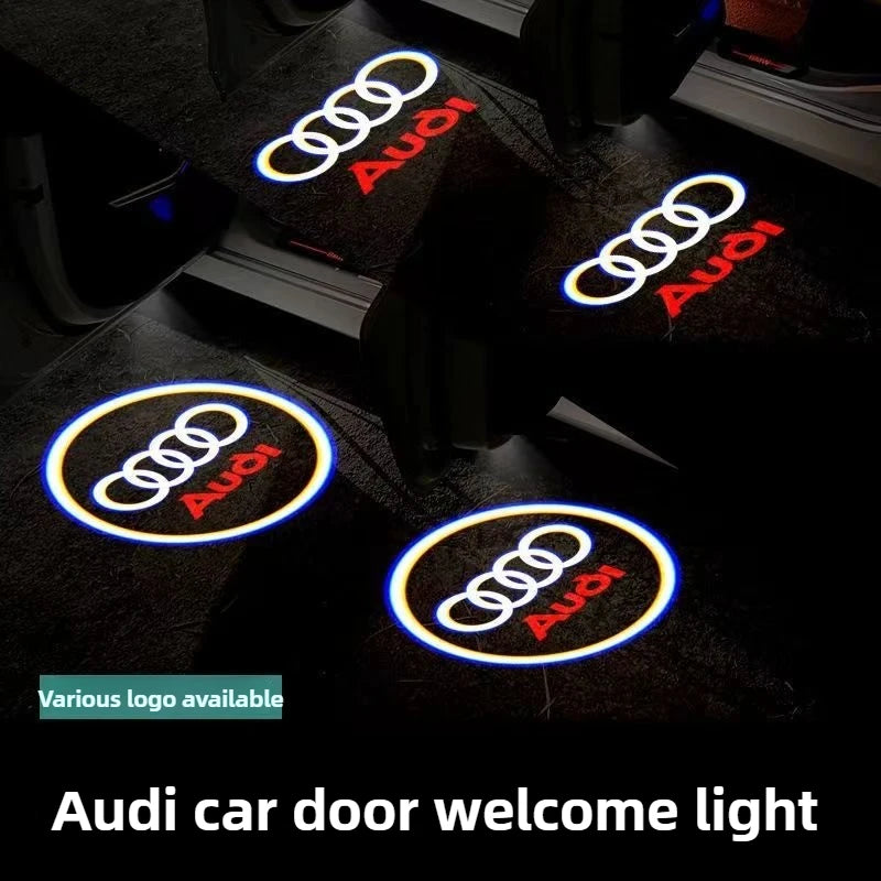 Luces LED Proyector para Puerta Audi — 2/4 Pcs, Logo HD para A3, A4, A5, A6, Q5 y Más
