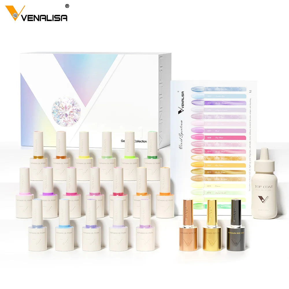 Esmalte de Gel Venalisa Milky White — Cobertura Completa UV/LED