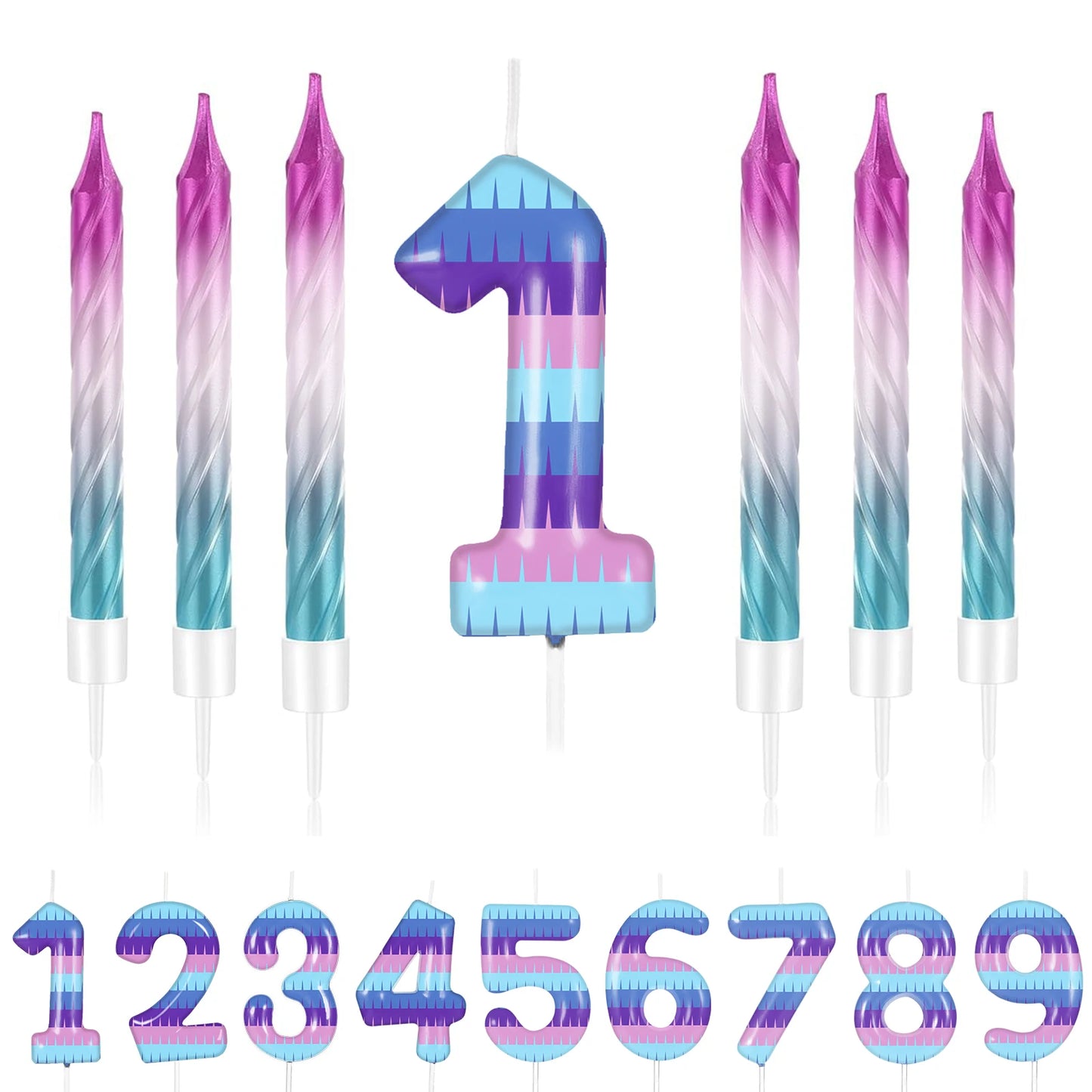 Velas Temáticas de Autos de Carreras para Cumpleaños – Set de 7 Piezas