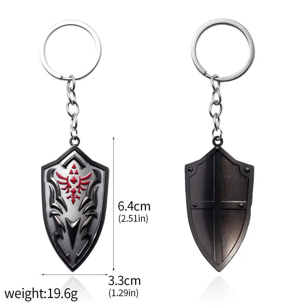 Llavero Hylian Shield y Master Sword — Colgante Zelda Breath of The Wild