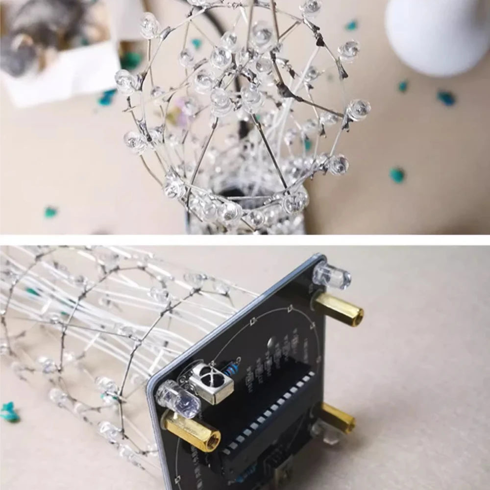 Kit Electrónico DIY Torre de Guangzhou – Luz LED Multicolor con Control Remoto