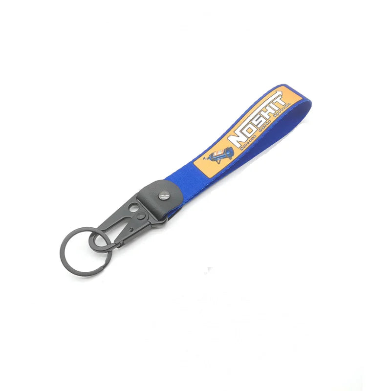 Motor Racing Paracord Wristlet Keychain — Durable Camping & Motorcycle Key Strap