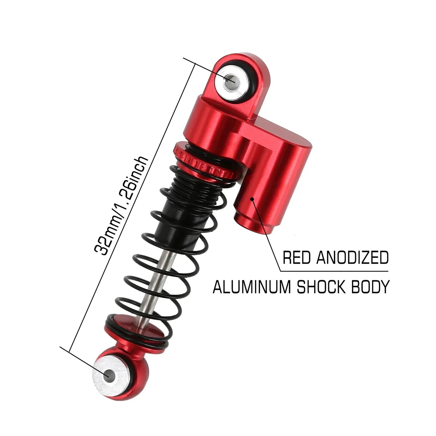 INJORA Piezas de Actualización RC Crawler – Counterweight, Steering Knuckles y Shock Cover para Axial SCX24