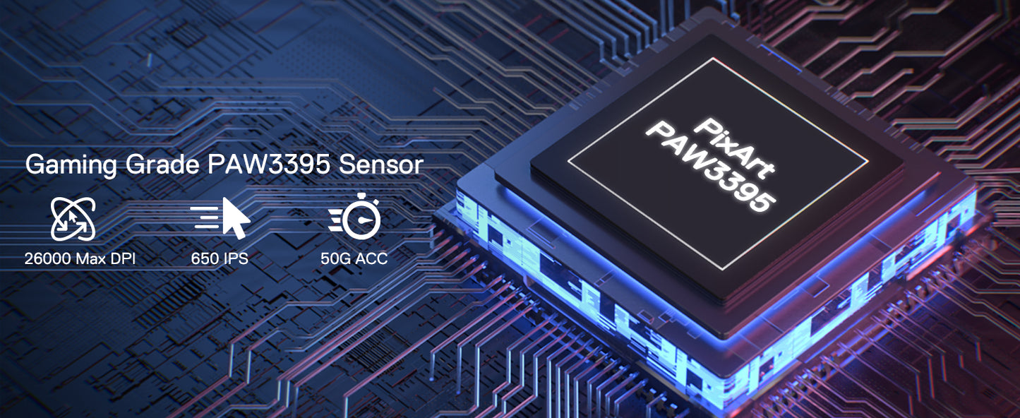 Ratón Gamer Inalámbrico Redragon M991 – 26000 DPI RGB con 9 Botones Macro